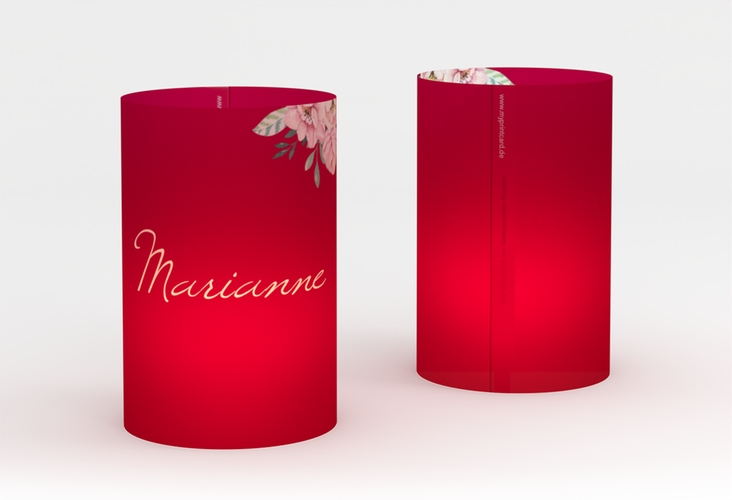 Windlicht Hochzeit Blooming Windlicht rot