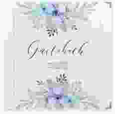 Gästebuch Selection Hochzeit Surfinia Leinen-Hardcover blau