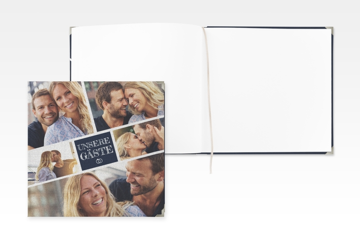Gästebuch Selection Hochzeit Rise Leinen-Hardcover blau