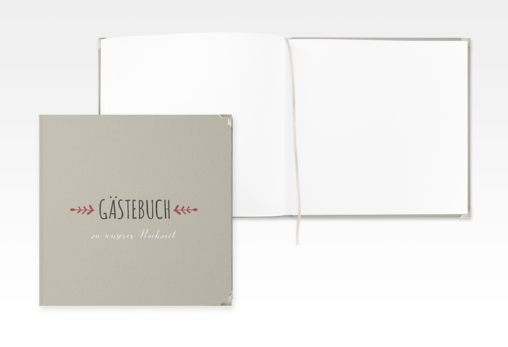 Gästebuch Selection Hochzeit Eden Leinen-Hardcover rot