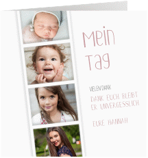 Klick: Details zu Danksagung Konfirmation "Confirmation" anzeigen Danksagung Konfirmation Confirmation quadr. Klappkarte rosa