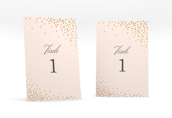 Tischnummer Hochzeit Glitter Tischaufsteller rosa