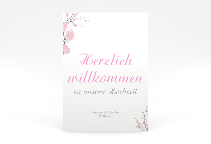 Willkommensschild Poster Salerno 50 x 70 cm Poster rosa