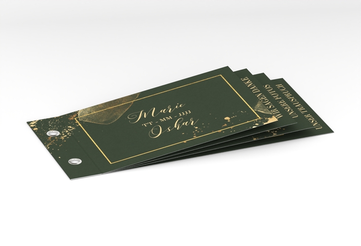 Danksagungskarte Hochzeit Emerald Booklet gruen