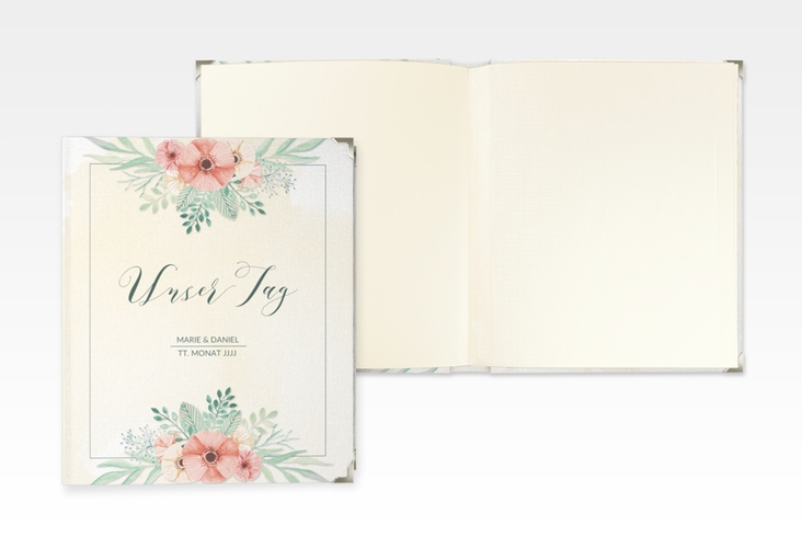 Hochzeitsalbum Surfinia 21 x 25 cm apricot