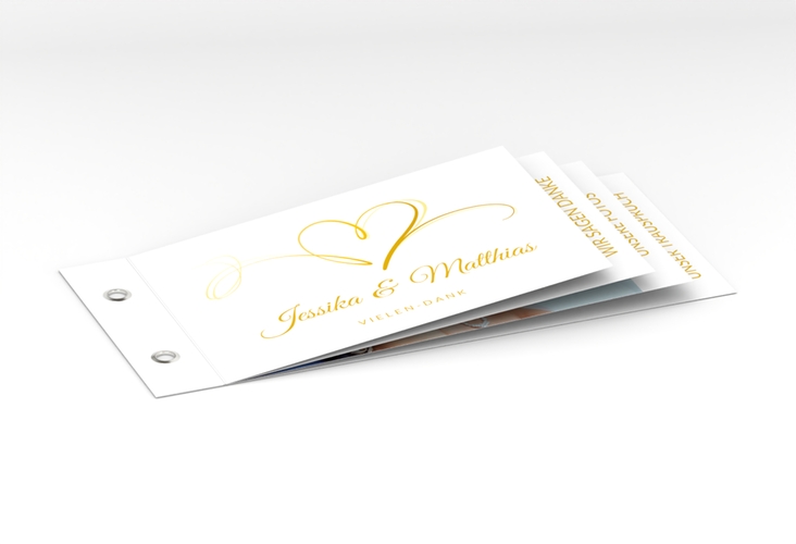 Danksagungskarte Hochzeit Envie Booklet gold