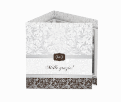 Klick: Details zu Ringraziamenti matrimonio collezione Latina anzeigen Ringraziamenti matrimonio collezione Latina Quadr. Karte doppelt marrone