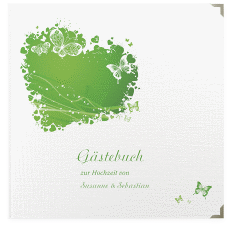 Klick: Details zu Gästebuch Selection Hochzeit "Mailand" anzeigen Gästebuch Selection Hochzeit Mailand Leinen-Hardcover gruen