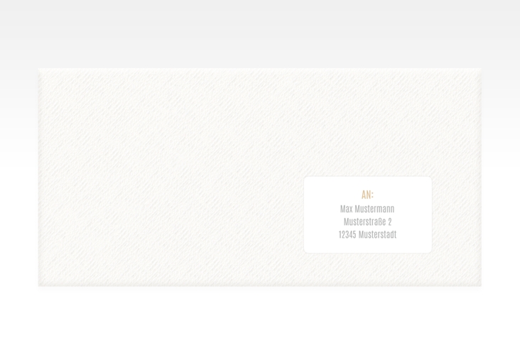 Empfängeretikett Hochzeit Memory 63,5 x 38,1 mm beige