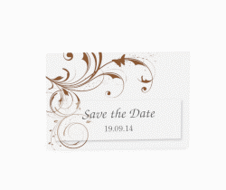 Klick: Details zu Biglietti Save the Date collezione Palma anzeigen Biglietti Save the Date collezione Palma A6 Postkarte marrone