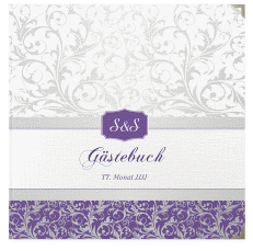 Klick: Details zu Gästebuch Selection Hochzeit "Latina" anzeigen Gästebuch Selection Hochzeit Latina Leinen-Hardcover lila