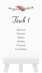 Klick: Details zu Tischaufsteller Hochzeit "Fiore" anzeigen Tischaufsteller Hochzeit Fiore Tischaufsteller weiss