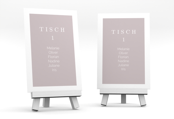 Tischaufsteller Hochzeit Simply Tischaufsteller grau