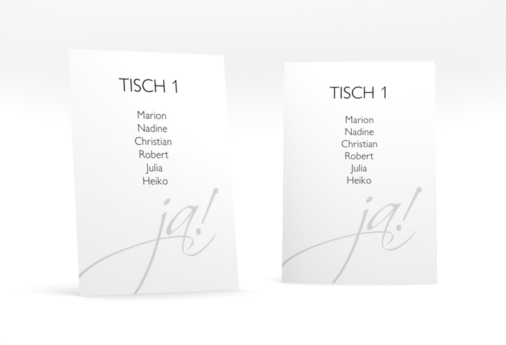Tischaufsteller Hochzeit Clarity Tischaufsteller