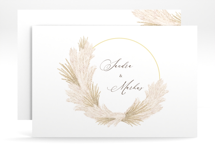 Save the Date-Karte Pumila A6 Karte quer weiss hochglanz