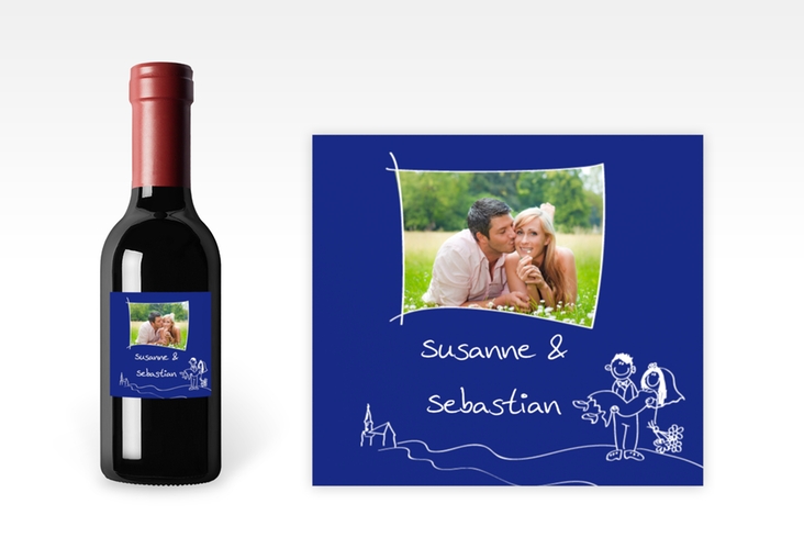 Piccoloetikett Hochzeit Pisa Etikett Piccolo blau