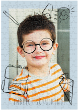 Fotopuzzle 200 Teile Schaberbnack 200 Teile blau