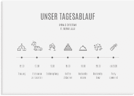 Klick: Details zu Tagesablauf Leinwand Hochzeit "Amazing" anzeigen Tagesablauf Leinwand Hochzeit "Amazing" 70 x 50 cm Leinwand weiss