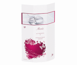 Klick: Details zu Menù matrimonio collezione Milano anzeigen Menù matrimonio collezione Milano DIN A4 Wickelfalz fucsia