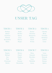 Klick: Details zu Sitzplan Poster Hochzeit "Infinity" anzeigen Sitzplan Poster Hochzeit Infinity 50 x 70 cm Poster tuerkis