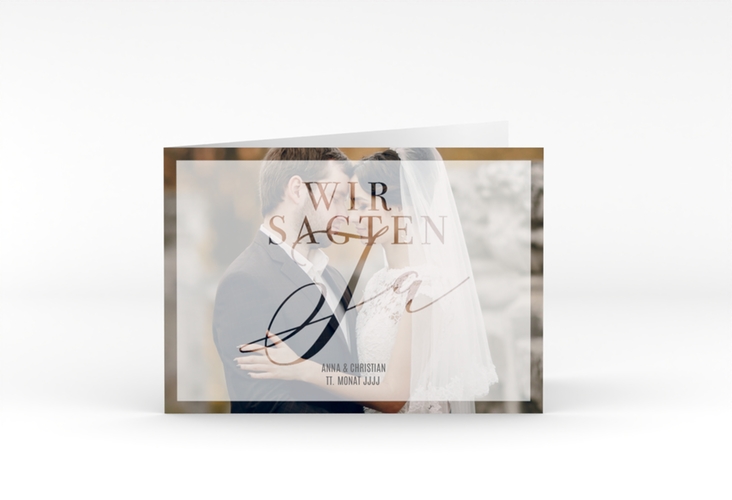 Danksagungskarte Hochzeit Amazing A6 Klappkarte quer hochglanz