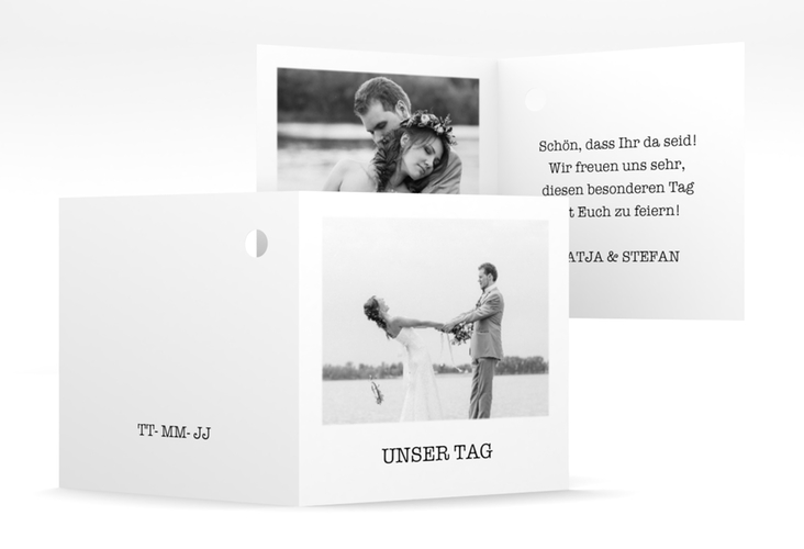Geschenkanhänger Hochzeit "Photoframe" Geschenkanhänger 10er Set hochglanz