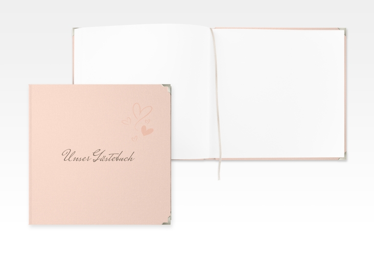 Gästebuch Selection Hochzeit Purity Leinen-Hardcover apricot