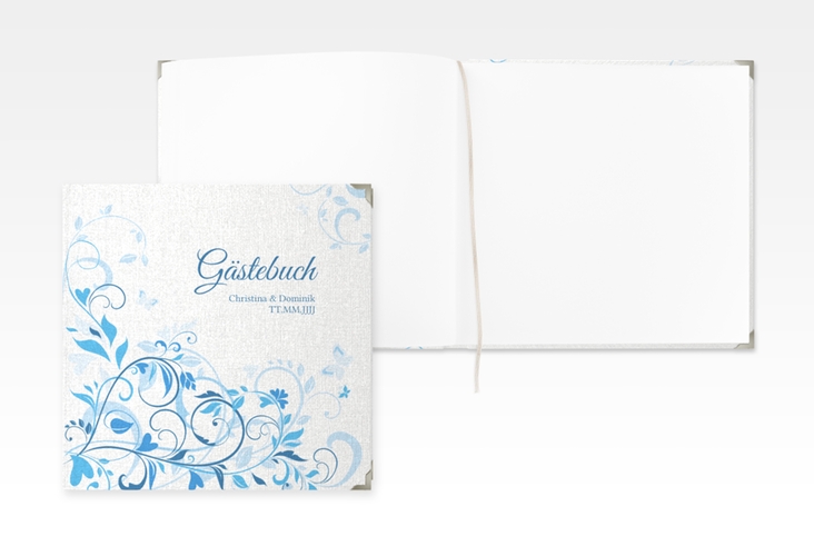 Gästebuch Selection Hochzeit Lilly Leinen-Hardcover blau