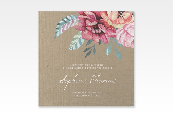 Gästebuch Selection Hochzeit Blooming Leinen-Hardcover