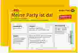 Einladung 40. Geburtstag Zustellung A6 Karte quer gelb