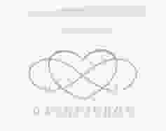Danksagungskarte Hochzeit "Infinity" DIN A6 Klappkarte quer grau