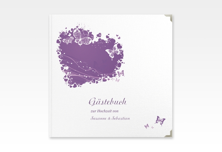 Gästebuch Selection Hochzeit Mailand Leinen-Hardcover lila