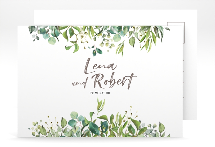 Save the Date-Postkarte Natural A6 Postkarte weiss