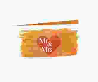 Ringraziamenti matrimonio collezione Fuerteventura lange Klappkarte quer orange