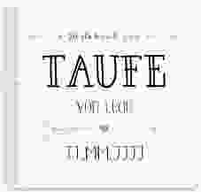 Gästebuch Taufe "Lettering" Ringbindung tuerkis