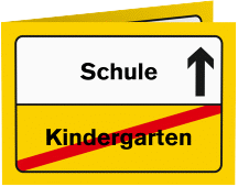 Klick: Details zu Einschulungskarte "Ziel" anzeigen Einschulungskarte Ziel A6 Klappkarte quer gelb