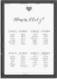 Sitzplan Leinwand Hochzeit Sparkly 50 x 70 cm Leinwand lila