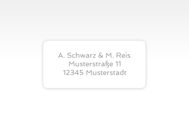 Absenderetikett Hochzeit Traufe 45,7 x 21,2 mm