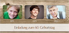 Einladung 60. Geburtstag "Michael/Michaela"