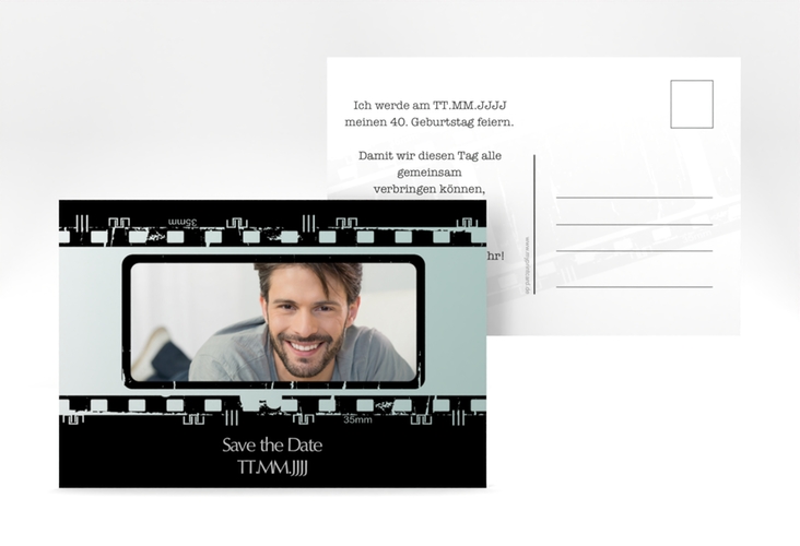 Save the Date-Postkarte Geburtstag Christian/Christine A6 Postkarte