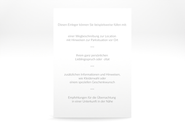 Einleger A6 hoch A6 Karte hoch