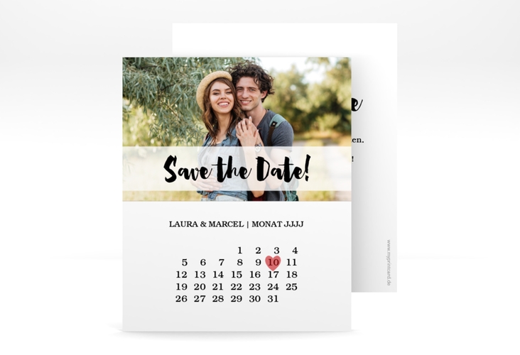 Save the Date-Kalenderblatt Mirage Kalenderblatt-Karte hochglanz