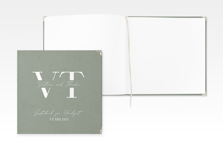 Gästebuch Selection Hochzeit Everlasting Leinen-Hardcover mit großen Initialen