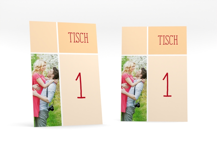 Tischnummer Hochzeit Gallery Tischaufsteller apricot