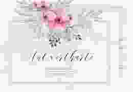 Antwortkarte Hochzeit Surfinia A6 Postkarte rosa
