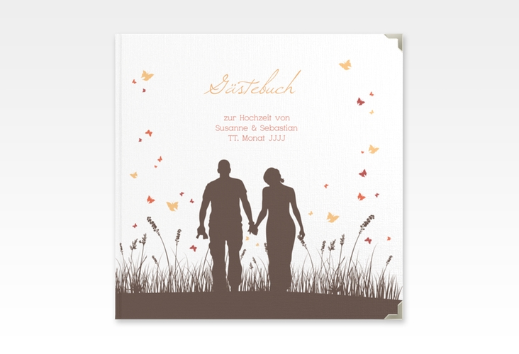 Gästebuch Selection Hochzeit Rouen Leinen-Hardcover braun