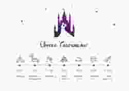 Tagesablauf Poster Hochzeit Castle 70 x 50 cm Poster lila