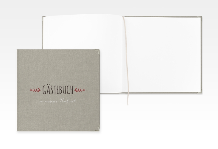 Gästebuch Selection Hochzeit Eden Leinen-Hardcover rot