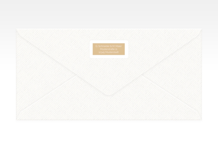 Absenderetikett Hochzeit Simply 45,7 x 21,2 mm beige