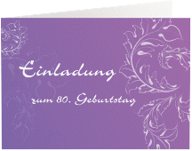 Klick: Details zu Einladung 80. Geburtstag "Peter/Petra" anzeigen Einladung 80. Geburtstag "Peter/Petra"